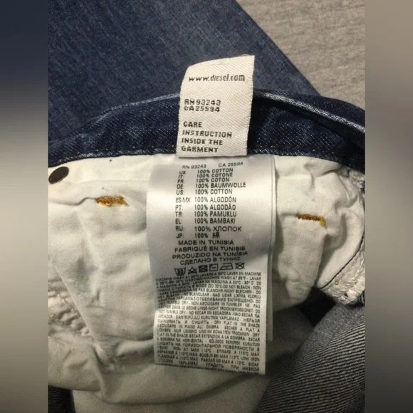 Diesel Men MHARKY-B Slim Skinny Jeans 33W 32L NWOT - Picture 8 of 10